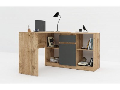 Σύστημα μονάδων γραφείο Apolo 2 (δρυς votan /ανθρακίτη )